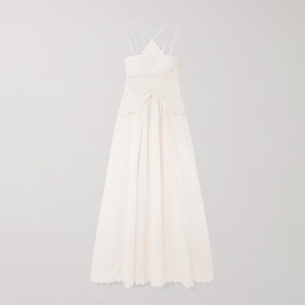 Isabel Marant Lindy Maxi Dress Ecru Size FR 40 US 8 NEW NWT - Picture 2 of 15